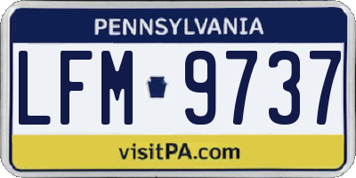 PA license plate LFM9737