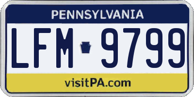 PA license plate LFM9799