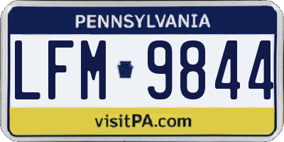 PA license plate LFM9844