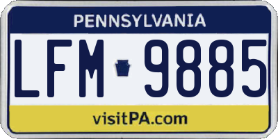 PA license plate LFM9885