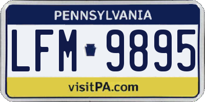 PA license plate LFM9895