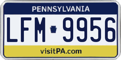 PA license plate LFM9956