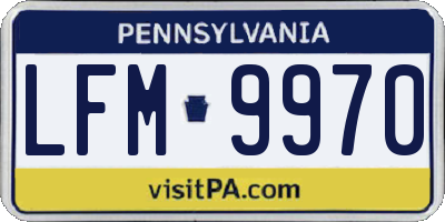 PA license plate LFM9970