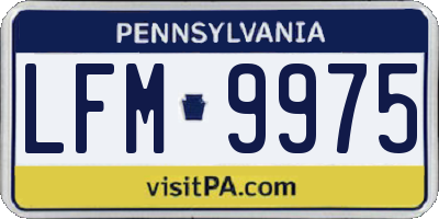PA license plate LFM9975