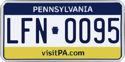 PA license plate LFN0095