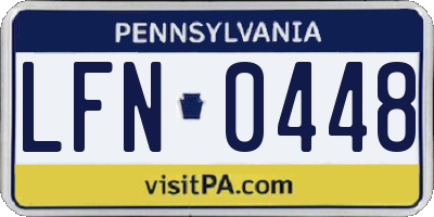 PA license plate LFN0448