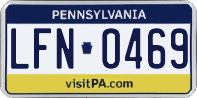 PA license plate LFN0469
