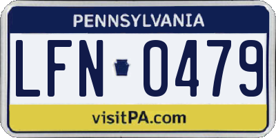 PA license plate LFN0479