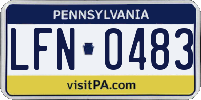 PA license plate LFN0483