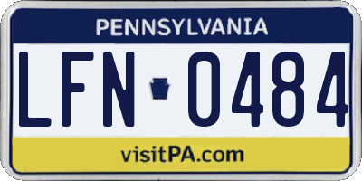 PA license plate LFN0484