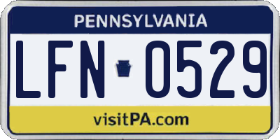 PA license plate LFN0529
