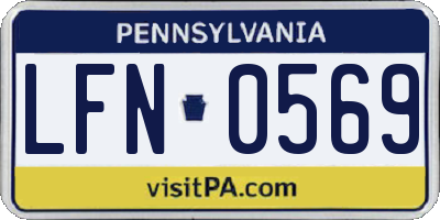 PA license plate LFN0569