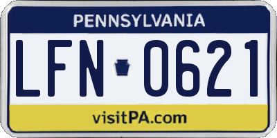 PA license plate LFN0621
