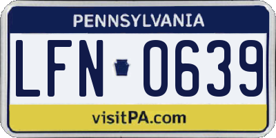 PA license plate LFN0639