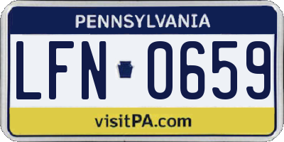 PA license plate LFN0659