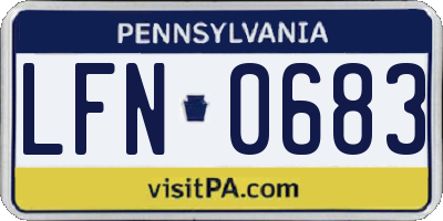 PA license plate LFN0683