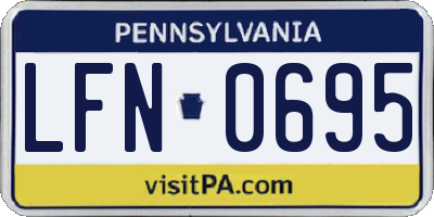 PA license plate LFN0695