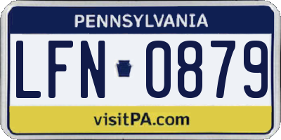 PA license plate LFN0879