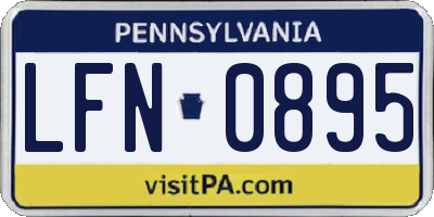 PA license plate LFN0895