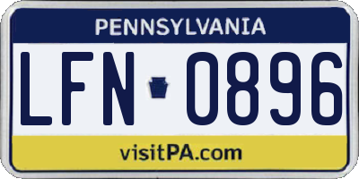 PA license plate LFN0896