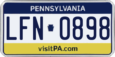 PA license plate LFN0898