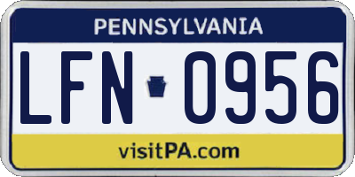 PA license plate LFN0956