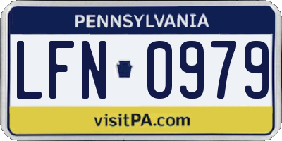 PA license plate LFN0979