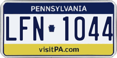 PA license plate LFN1044