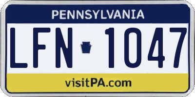 PA license plate LFN1047