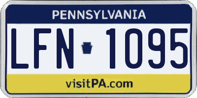 PA license plate LFN1095