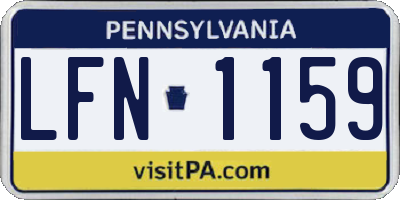 PA license plate LFN1159