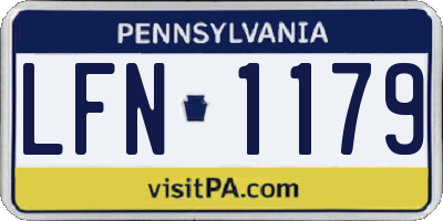 PA license plate LFN1179