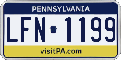 PA license plate LFN1199