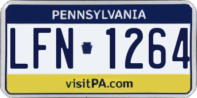 PA license plate LFN1264