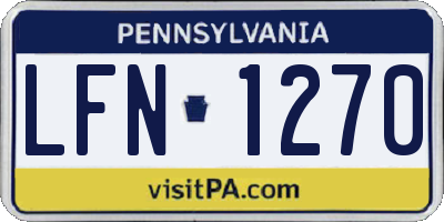 PA license plate LFN1270