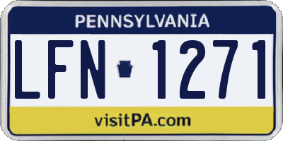 PA license plate LFN1271