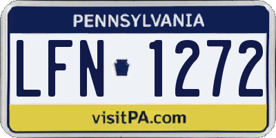 PA license plate LFN1272