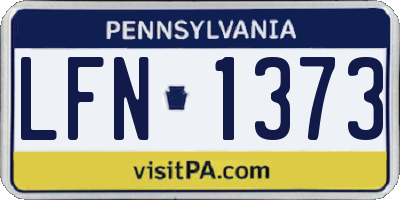 PA license plate LFN1373