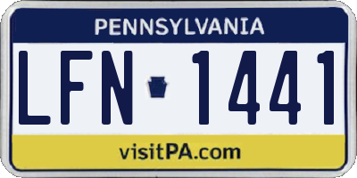 PA license plate LFN1441