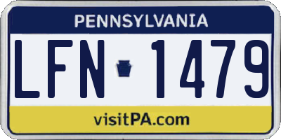 PA license plate LFN1479