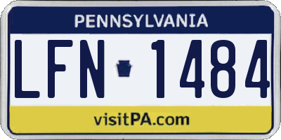 PA license plate LFN1484