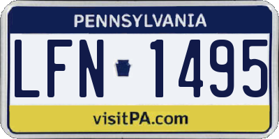 PA license plate LFN1495