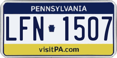 PA license plate LFN1507