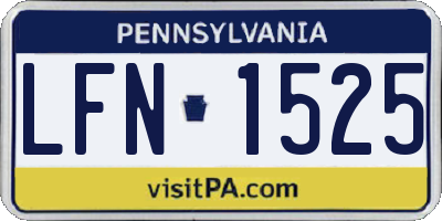 PA license plate LFN1525