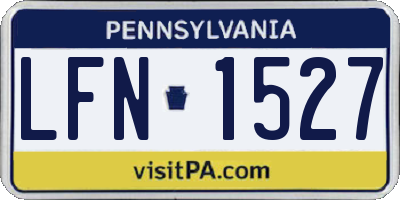 PA license plate LFN1527