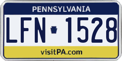 PA license plate LFN1528
