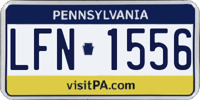 PA license plate LFN1556