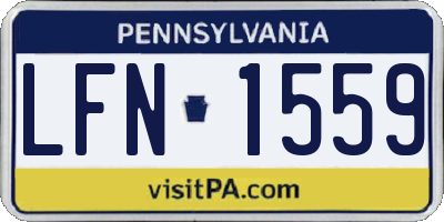PA license plate LFN1559