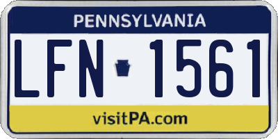 PA license plate LFN1561