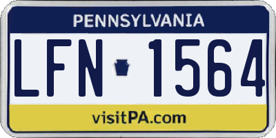 PA license plate LFN1564